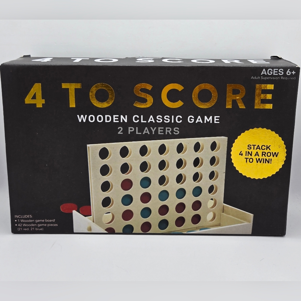 Source Unknown 4 to Score Wooden Classic Game